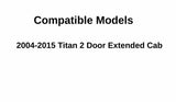 Passenger Right Side Rear Quarter Window Quarter Glass Compatible with Nissan Titan 2 Door Extended Cab 2004-2015 Models