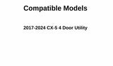Driver Left Side Rear Door Window Door Glass Compatible with Mazda CX-5 2017-2024 Models