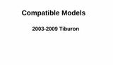 Passenger Right Side Door Window Door Glass Compatible with Hyundai Tiburon 2003-2009 Models