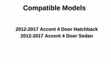 Driver Left Side Front Door Window Door Glass Compatible with Hyundai Accent 2012-2017 Models