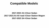Tempered Passenger Right Side Front Door Window Door Glass Compatible with Audi A4 / S4 / A4 Allroad 2017-2025 Models