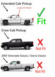 Movable Clear Tempered Driver Left Side Quarter Window Quarter Glass Compatible with Chevrolet Silverado / GMC Sierra 1500 2500 2500HD 3500HD 2007-2013 Extended Cab Models (Not For 2007 Classic)