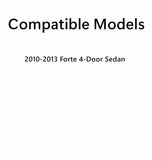 Tempered Driver Left Side Rear Door Window Glass Compatible with Kia Forte 4-Door Sedan 2010-2013 Models