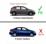 Passenger Right Side Rear Door Window Door Glass Compatible with Hyundai Accent Hatchback 2012-2017 Models