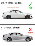 Tempered Passenger Right Side Rear Door Window Door Glass Compatible with Cadillac CTS-V 2016-2019 Models (Not For CTS Models)