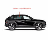 Tempered Passenger Right Side Rear Door Window Door Glass Compatible with Hyundai Kona / Kona Electric 2024-2026 Models