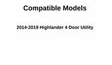 Movable Style Heated Rear Back Window Back Glass Compatible with Toyota Highlander 2014-2019 Models