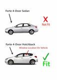 Driver Left Side Rear Door Window Door Glass Compatible with Kia Forte 4 Door Hatchback 2011-2013 Models