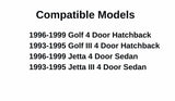 Driver Left Side Rear Vent Window Vent Glass Compatible with Volkswagen Golf III 4 Door Hatchback & Jetta III 4 Door Sedan 1993-1995 / Golf 4 Door Hatchback & Jetta 4 Door Sedan 1996-1999 Models