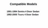Passenger Right Side Rear Vent Window Vent Glass Compatible with Nissan Sentra 1991-1994 / Tsuru 1992-2005 4 Door Sedan Models