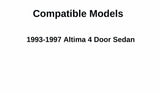 Driver Left Side Rear Vent Glass Vent Window Compatible with Nissan Altima 4 Door Sedan 1993-1997 Models