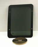 OE W/Logo Stationary Passenger Right Side Rear Hinged Body Side Door Window Door Glass Compatible with Ford Econoline Van 1992-2016 Models