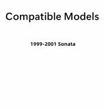 Tempered Driver Left Side Rear Door Window Door Glass Compatible with Hyundai Sonata 1999-2001 Models