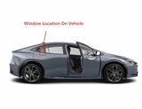 Glass Only Tempered Passenger Right Side Rear Vent Window Vent Glass Compatible with Toyota Prius / Prius Prime / Plug-in 2023-2025 Models