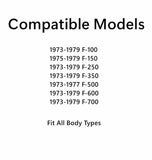 With Gasket Included Stationary Rear Back Window Back Glass Compatible with Ford F-Series F100 F150 F250 F350 F450 F500 F600 F700 Pickup 1973-1979 Models