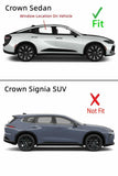 Tempered Passenger Right Side Rear Door Window Door Glass Compatible with Toyota Crown Sedan 2023-2025 Models