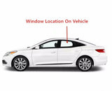 Tempered Driver Left Side Rear Door Window Glass Compatible with Hyundai Azera 2012-2017 Models