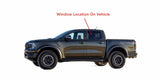 Tempered Driver Left Side Rear Door Window Door Glass Compatible with Ford Ranger Pickup 2024-2026 Models