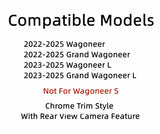 Laminated Chrome Trim Heated Rear Back Tailgate Liftgate Window Glass Compatible with Jeep Wagoneer / Wagoneer L / Grand Wagoneer / Grand Wagoneer L 2022-2025 Models W/ Feature