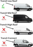 Stationary Passenger Right Side Hinged Body Side Door Window Glass Compatible with Ford Transit 83.2" Low-Roof Van 2015-2026 Models (Not for Mid/High Roof Transit, or Transit Connect)