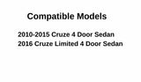 Heated Back Window Back Glass Compatible with Chevrolet Cruze 2010-2015 Models/ Cruze Limited 2016 4 Door Sedan Models