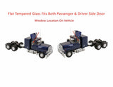 Tempered Front Door Window Glass Compatible with Mack CA47 CA49 CA494 CAS48 DM DMM R RB RD RL RM RS RW U Series 1963-2006 Models (Fit Both Passenger / Driver Side)