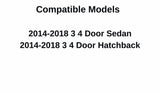 Passenger Right Side Rear Vent Window Vent Glass Compatible with Mazda 3 2014-2018 Models