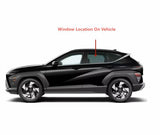 Tempered Driver Left Side Rear Door Window Door Glass Compatible with Hyundai Kona / Kona Electric 2024-2026 Models