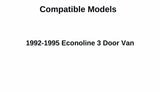 Movable Back Window Back Glass Driver Left Side Compatible with Ford Econoline 1992-1995 Models