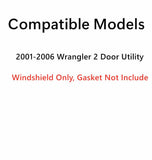 Laminated Front Windshield Window Glass Compatible with Jeep Wrangler 2001-2006 Models