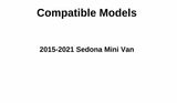 Black Moulding Style Passenger Right Side Quarter Window Glass Compatible with Kia Sedona 2015-2021 Models