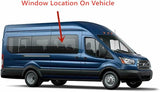 Laminated Privacy Passenger Right Rear Sliding Door Window Door Glass Compatible with Ford Transit 110.2" High-Roof 100.8" Mid-Roof Van 2017-2026 Models (Not for Transit Connect or Low-Roof Transit)