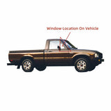 Tempered Passenger Side Right Front Vent Window Vent Glass Compatible with Toyota Pickup 2 Door Standard Cab 1979-1983 Models Glass only