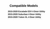 Tempered Driver Left Side Quarter Window Quarter Glass Compatible with GMC Yukon XL / Chevrolet Suburban / Cadillac Escalade ESV 2015-2020 Models (Not For Escalade or Yukon)