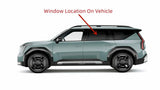 Tempered Driver Left Side Rear Door Window Door Glass Compatible with Kia EV9 2024-2025 Models