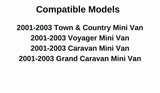 Heated Back Tailgate Window Back Glass Compatible with Chrysler Town & Country/Chrysler Voyager/Dodge Caravan/Dodge Grand Caravan 2001-2003 Models