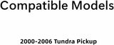 Encapsulated Clear Stationary Rear Window Back Glass Compatible with Toyota Tundra Pickup 2000-2006 Models