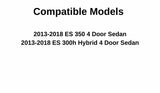 Driver Left Side Rear Vent Window Vent Glass Compatible with Lexus ES300h Hybrid / ES350 2013-2018 Models