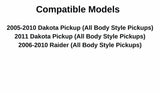 Non-Heated Stationary Back Window Back Glass Compatible with Dodge Dakota/Ram Dakota/Mitsubishi Raider 2005-2011 Pickup Models