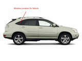 Tempered Passenger Right Side Rear Quarter Window Quarter Glass Compatible with Lexus RX330 RX350 RX400h 2004-2009 Models