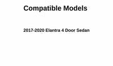 Heated Back Window Back Glass Compatible with Hyundai Elantra 4 Door Sedan 2017-2020 Models