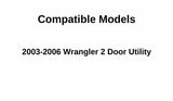 Privacy Heated Rear Back Lift Gate Window Back Glass Compatible with Jeep Wrangler 2003-2006 Models