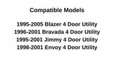 Passenger Right Side Rear Vent Window Vent Glass Compatible with GMC Envoy 1998-2001/GMC Jimmy 1995-2001/Chevrolet Blazer 1995-2005/Oldsmobile Bravada 1996-2001 4 Door Models