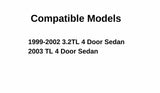 Passenger Right Side Front Door Window Door Glass Compatible with Acura 3.2TL 1999-2002 Models / TL 2003 Models