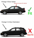 Driver Left Side Rear Door Window Door Glass Compatible with Mazda Protege 1999-2003 Models