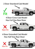 Tempered Passenger Right Side Door Window Door Glass Compatible with Chevrolet Silverado 2500 3500 2020-2025 GMC Sierra 2500 3500 2020-2026 2-Door Standard Cab Pickup Models