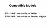 Passenger Right Side Front Door Window Door Glass Compatible with Mitsubishi Lancer 2002-2007 Models