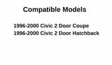 Driver Left Side Door Glass Compatible with Honda Civic 2 Door Coupe/Hatchback 1996-2000 Models
