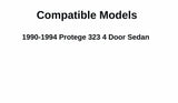 Passenger Right Side Rear Vent Glass Vent Window Compatible with Mazda Protege 323 4 Door Sedan 1990-1994 Models