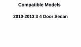 Driver Left Side Rear Vent Window Vent Glass Compatible with Mazda 3 4 Door Sedan 2010-2013 Vehicle Models
